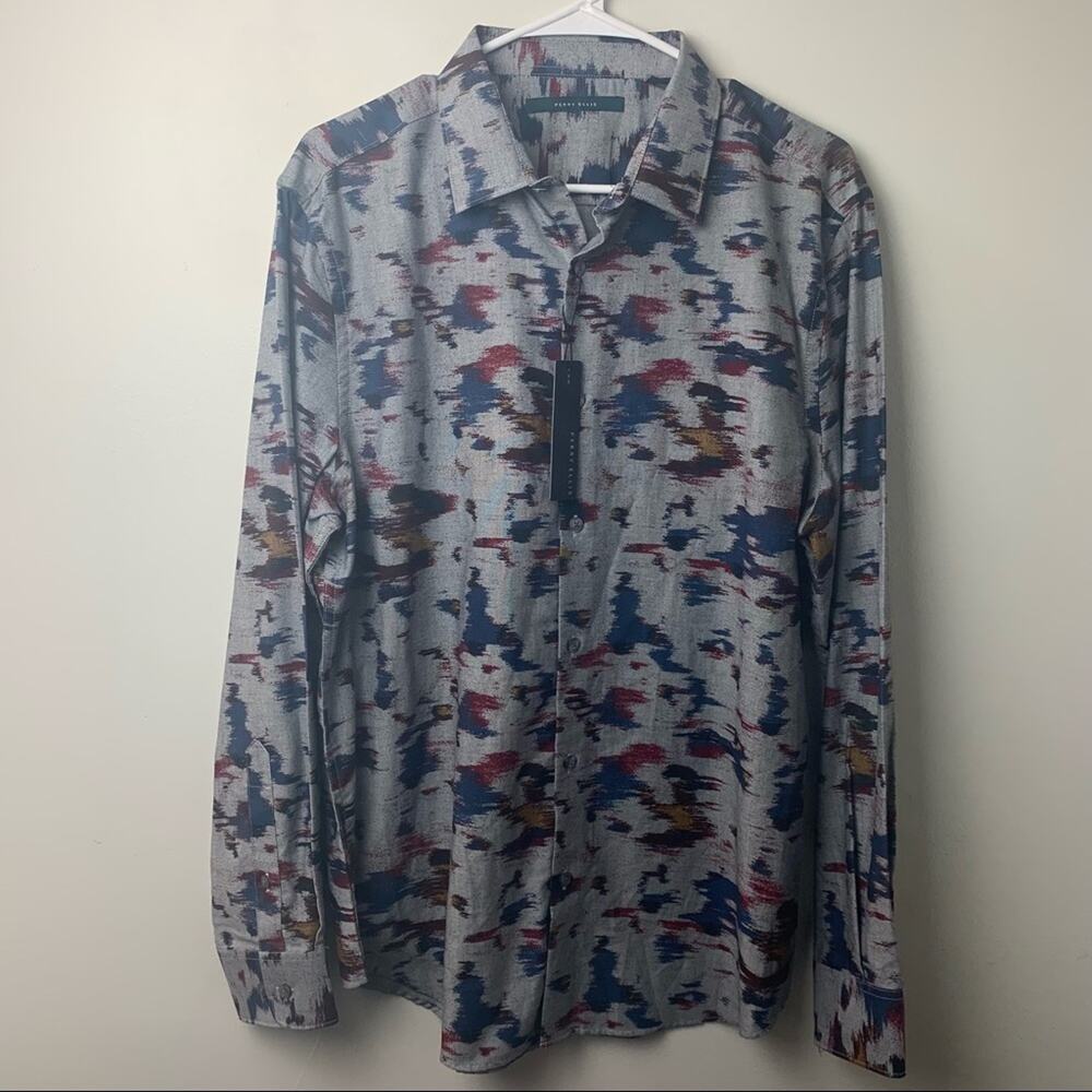 Perry Ellis NWT Gray Long Sleeve Button Down Shirt